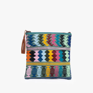 Leather La Doble Clutch with Weaving