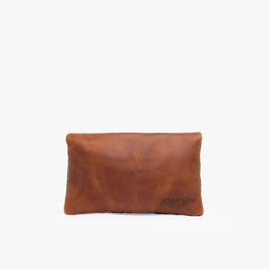 Leather La Doble Clutch with Weaving