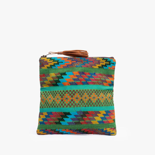 Leather La Doble Clutch with Weaving