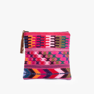Leather La Doble Clutch with Weaving