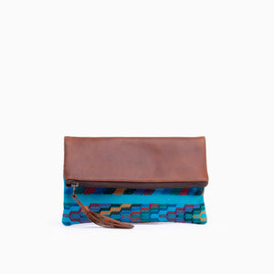 Leather La Doble Clutch with Weaving