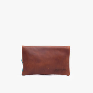 Leather La Doble Clutch with Weaving