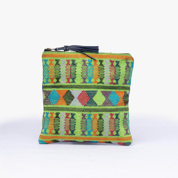 Leather La Doble Clutch with Weaving