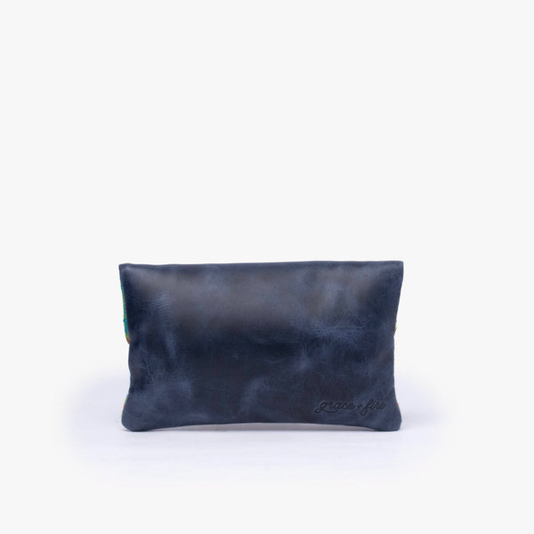 Leather La Doble Clutch with Weaving