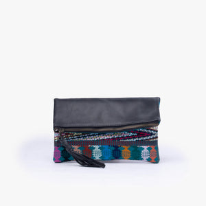 Leather La Doble Clutch with Weaving