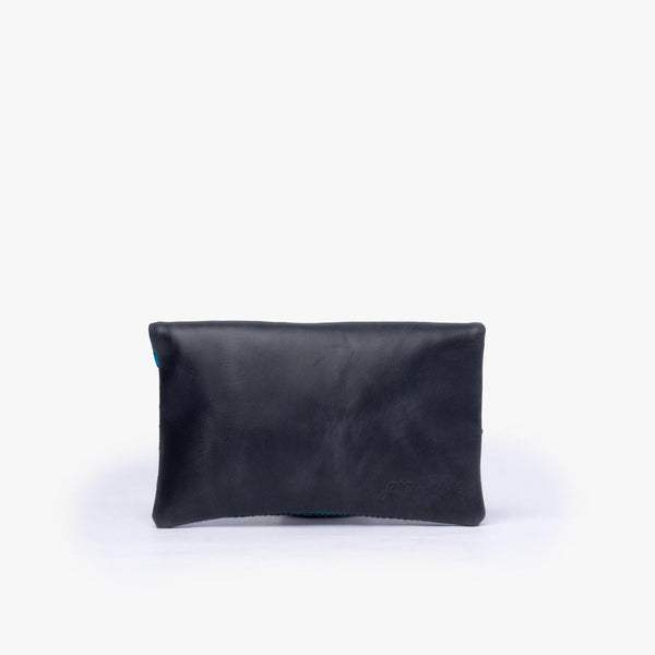 Leather La Doble Clutch with Weaving