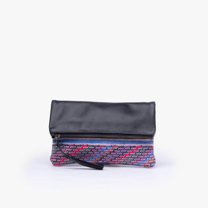 Leather La Doble Clutch with Weaving