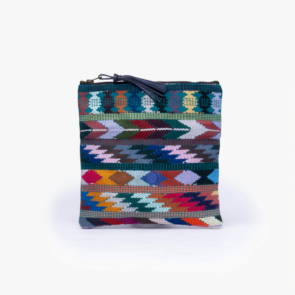 Leather La Doble Clutch with Weaving