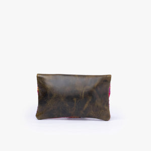 Leather La Doble Clutch with Weaving