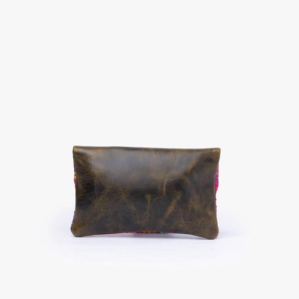 Leather La Doble Clutch with Weaving