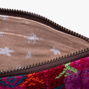 Leather La Doble Clutch with Weaving