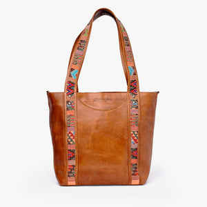 La Herencia Tote w Ana Liria's Weaving