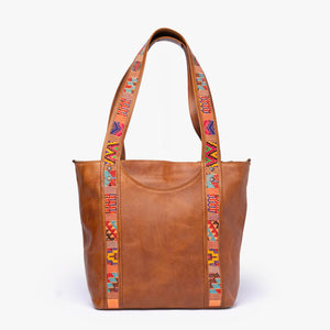 La Herencia Tote w Ana Liria's Weaving